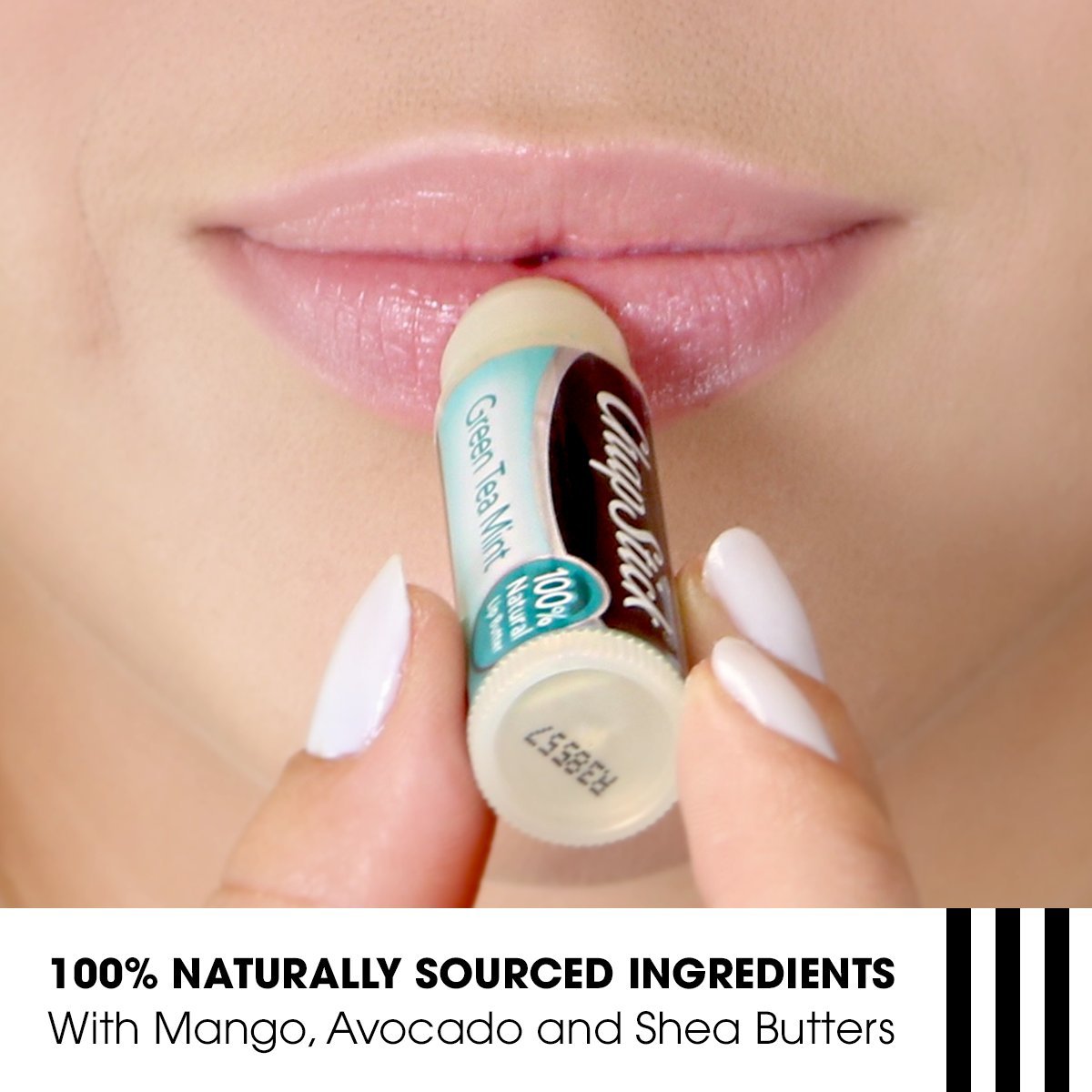 Paraben free natural ingredients lip butter stick with mango and coconut oil components