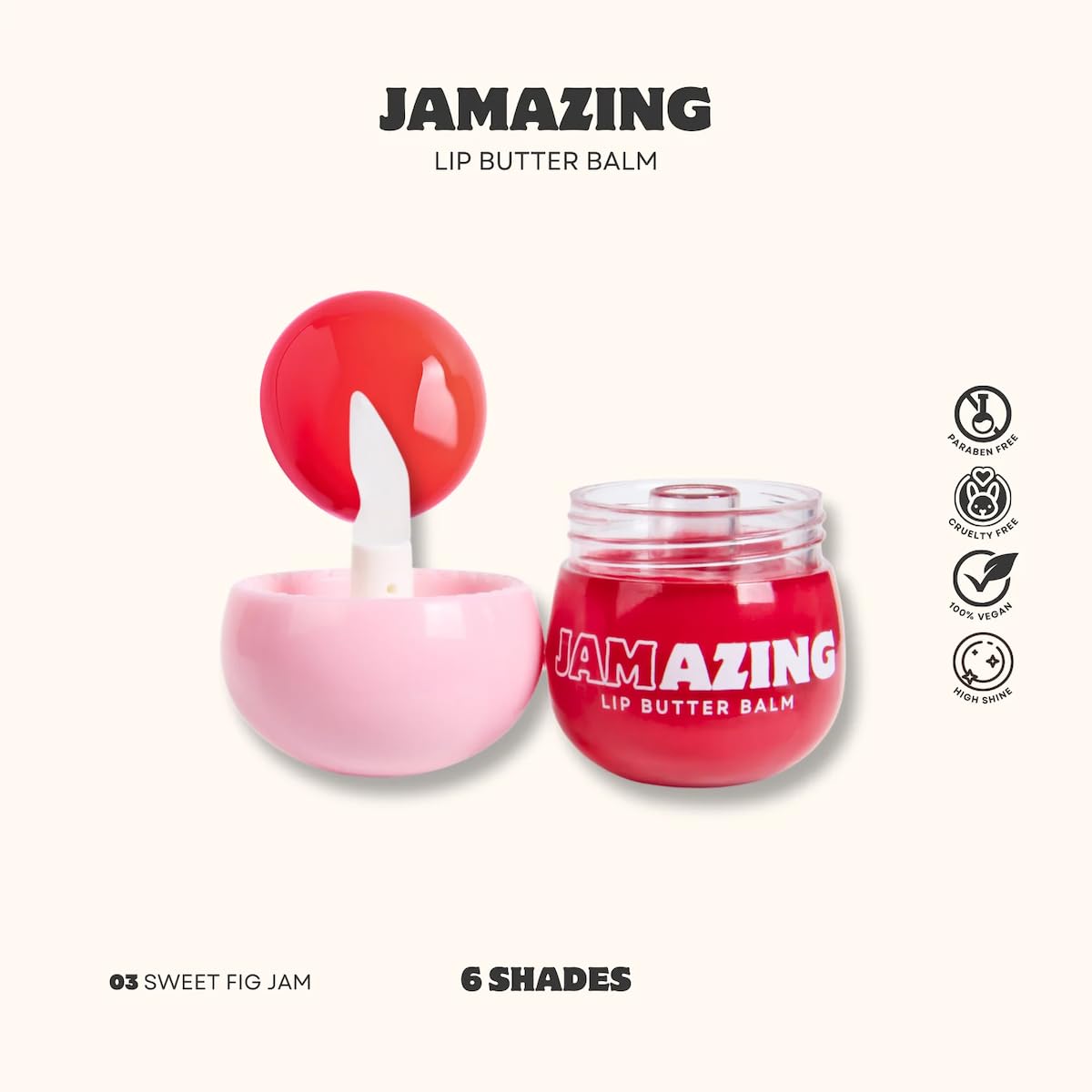 Oz Lab Jamazing Lip Butter Balm applicator and texture