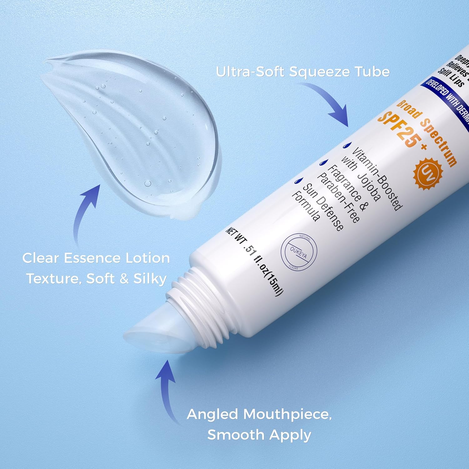Oukeya lip care balm for sun protection SPF 25