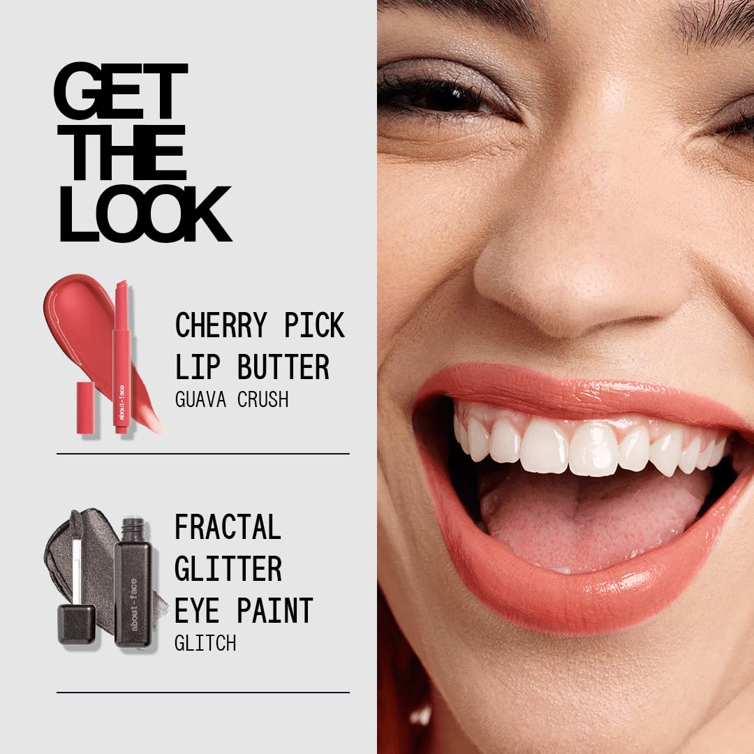 Aboutface clean beauty lip butter texture and glossy finish