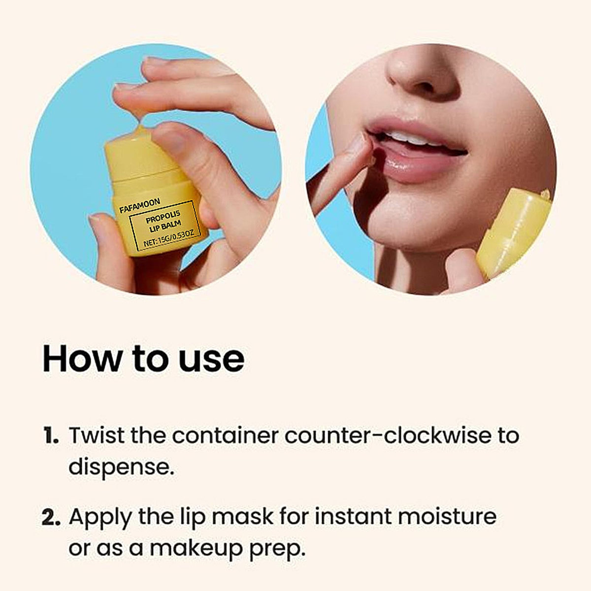 Comparison of dry vs hydrated lips using LuckNest balm