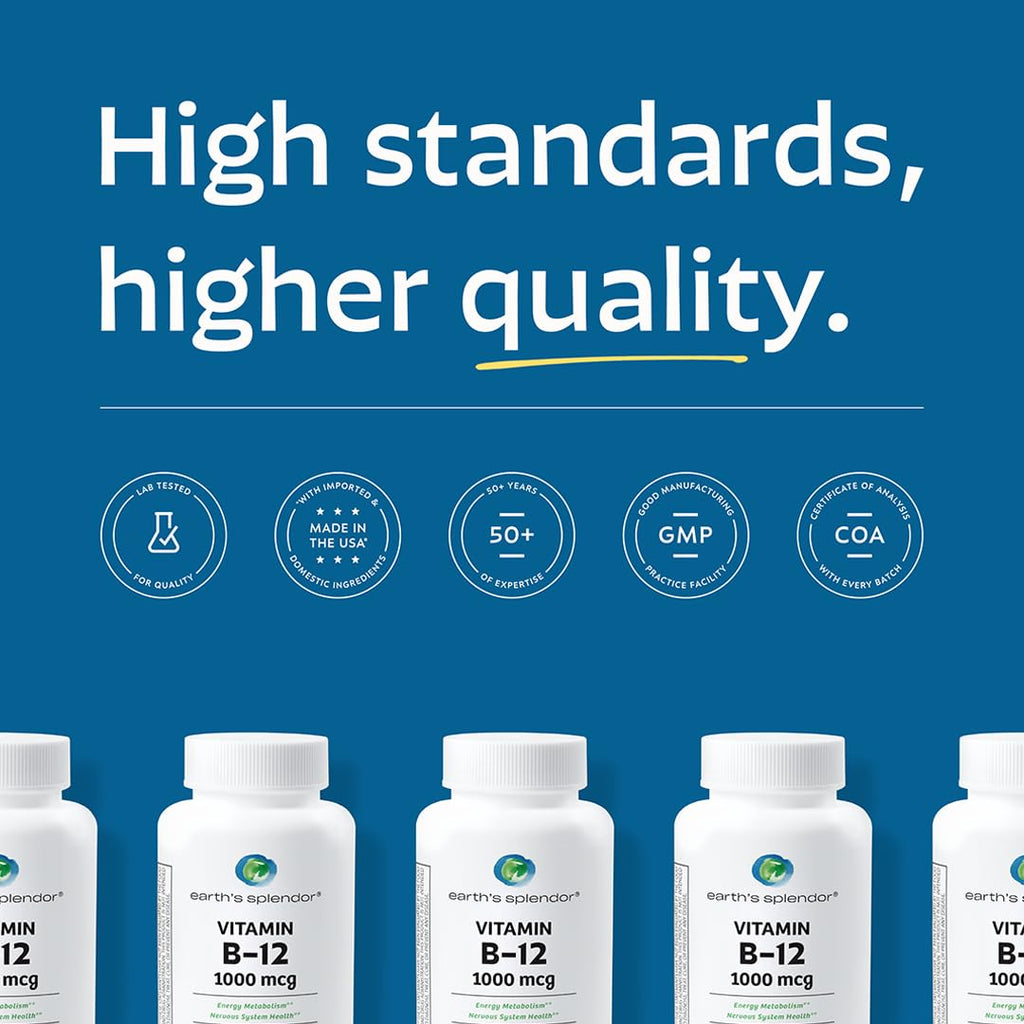 Back label of Earth's Splendor dietary supplement detailing daily usage instructions and nutritional facts.