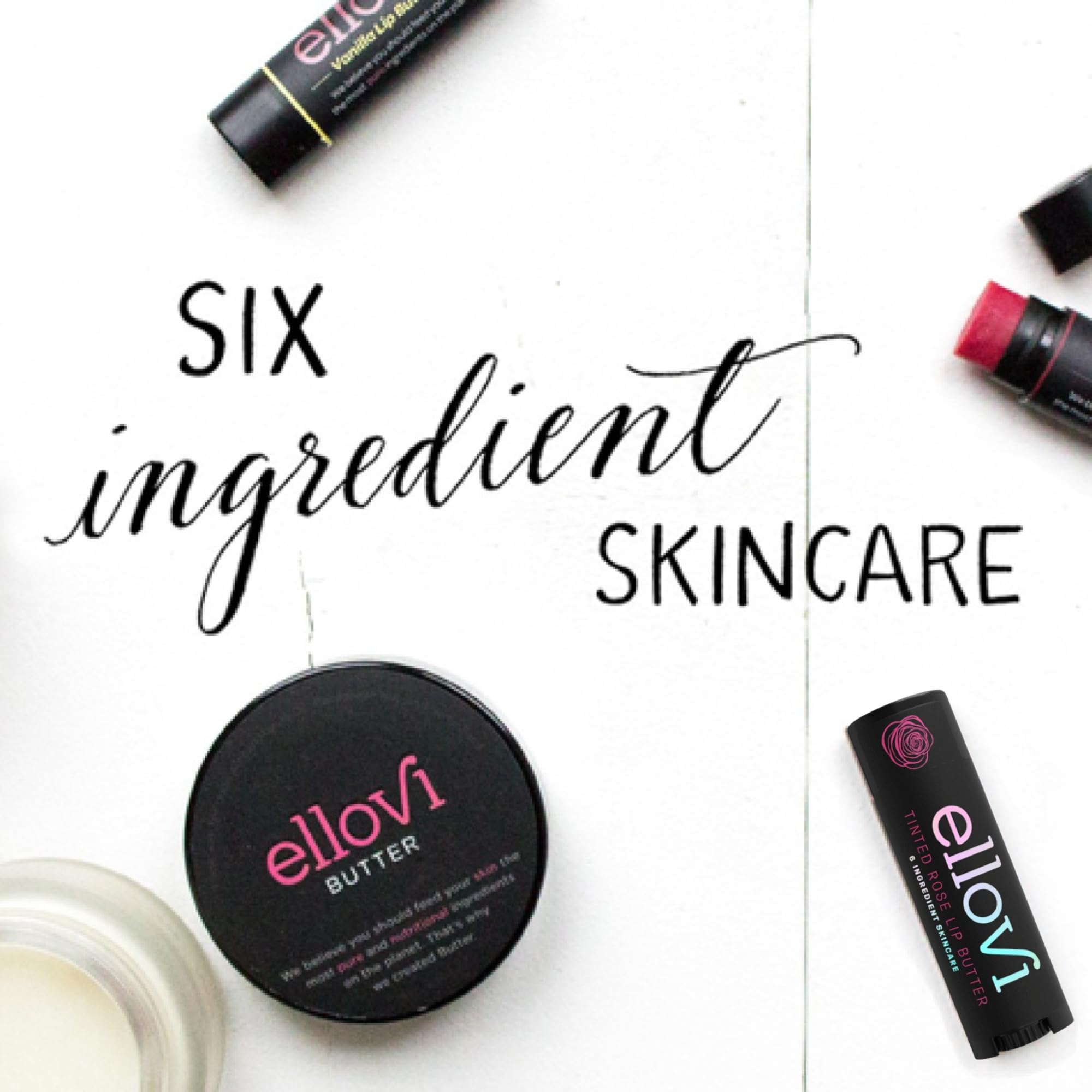 Ellovi Wild Rose tinted lip care application