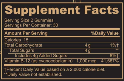 Black Girl Vitamins B12 1000mcg energy supplement bottle