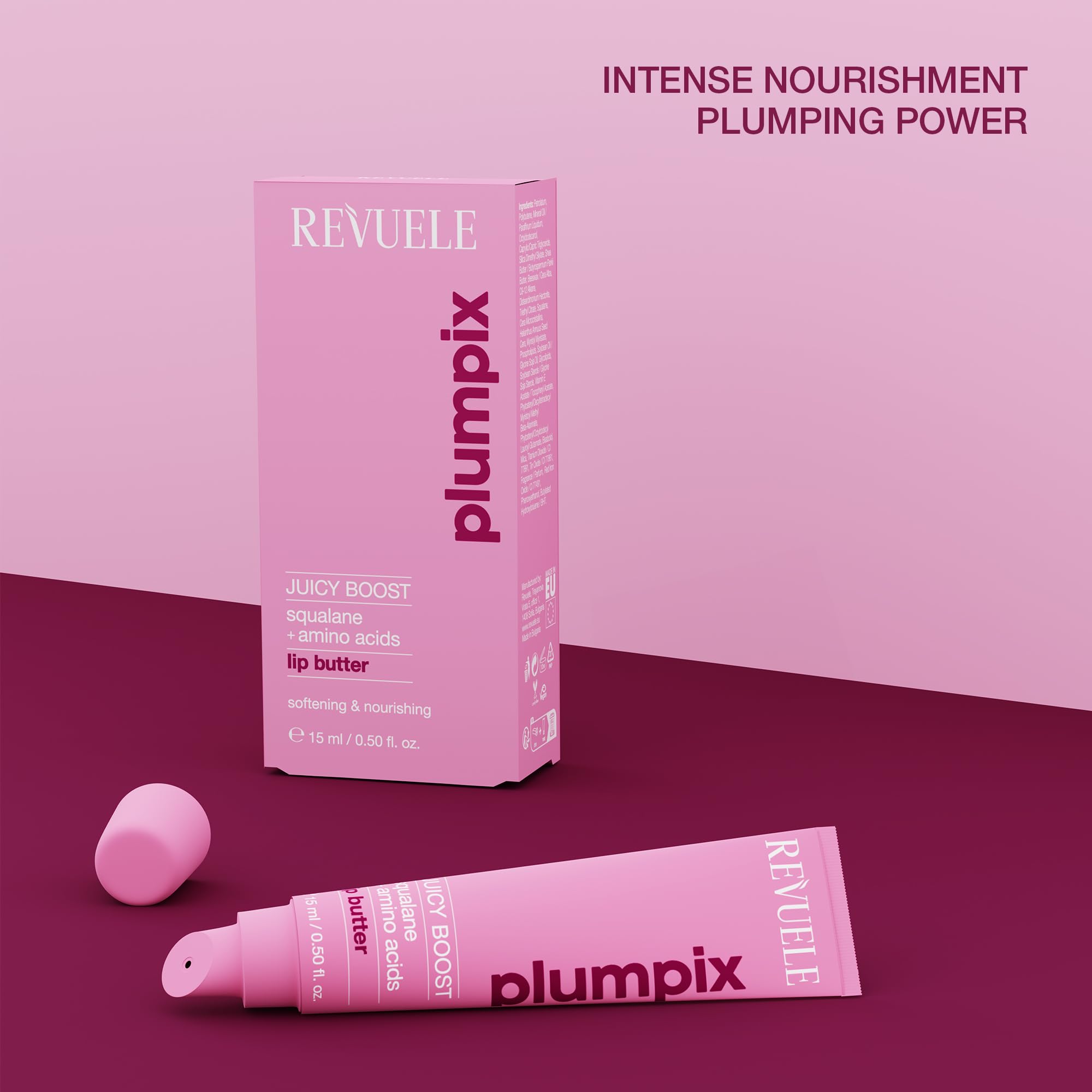 Revuele hydrating lip treatment tube close up