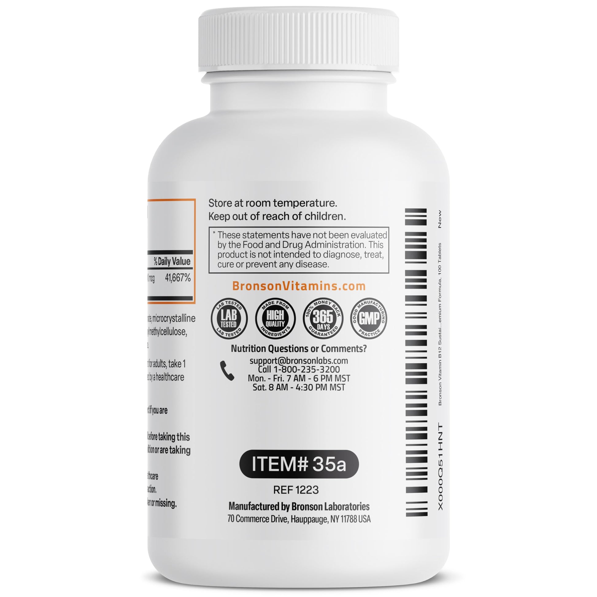 Vegan friendly Bronson energy production supplement packaging designed for adult dietary needs