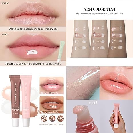 Hand holding T2 Glossy Butter Balm tube