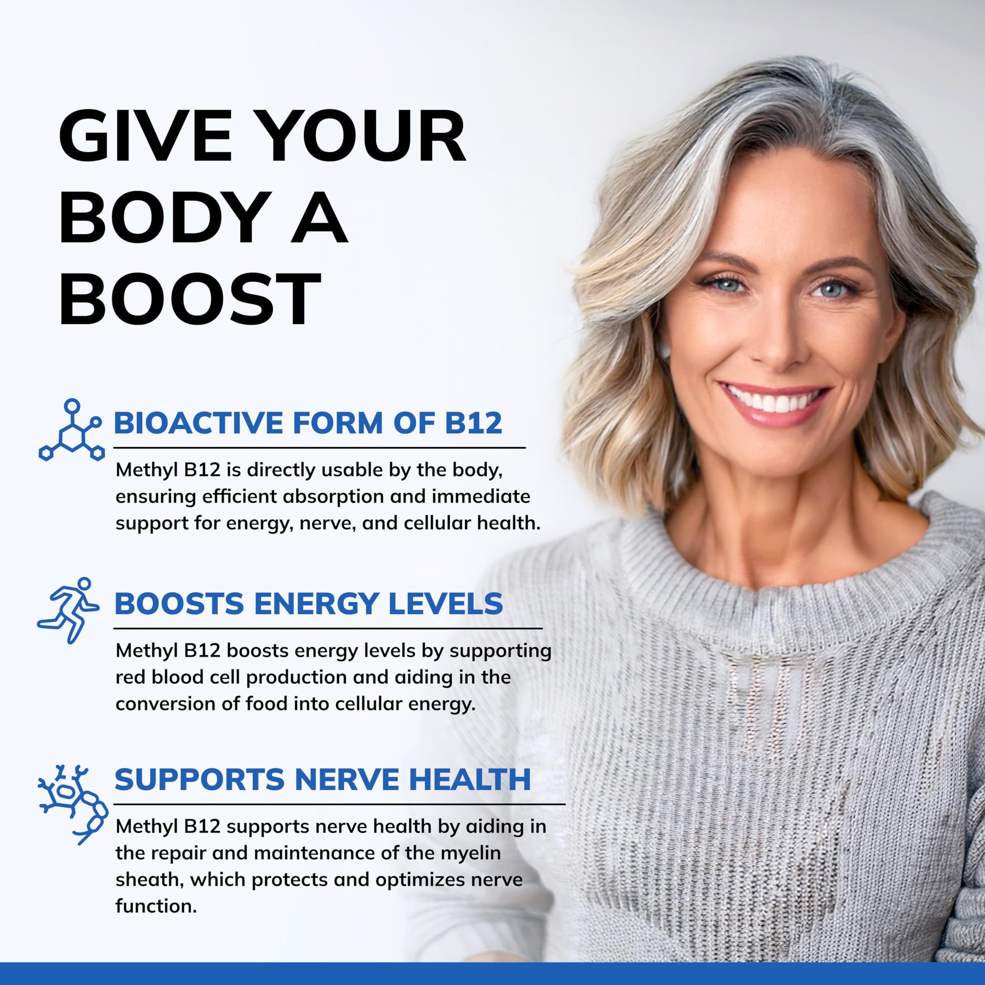 Premium 120 day supply vitamin B12 tablets by aSquared Nutrition