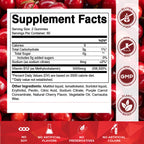 Authentic sugar free vegan methyl B12 dietary supplement gummies in natural cherry flavor.