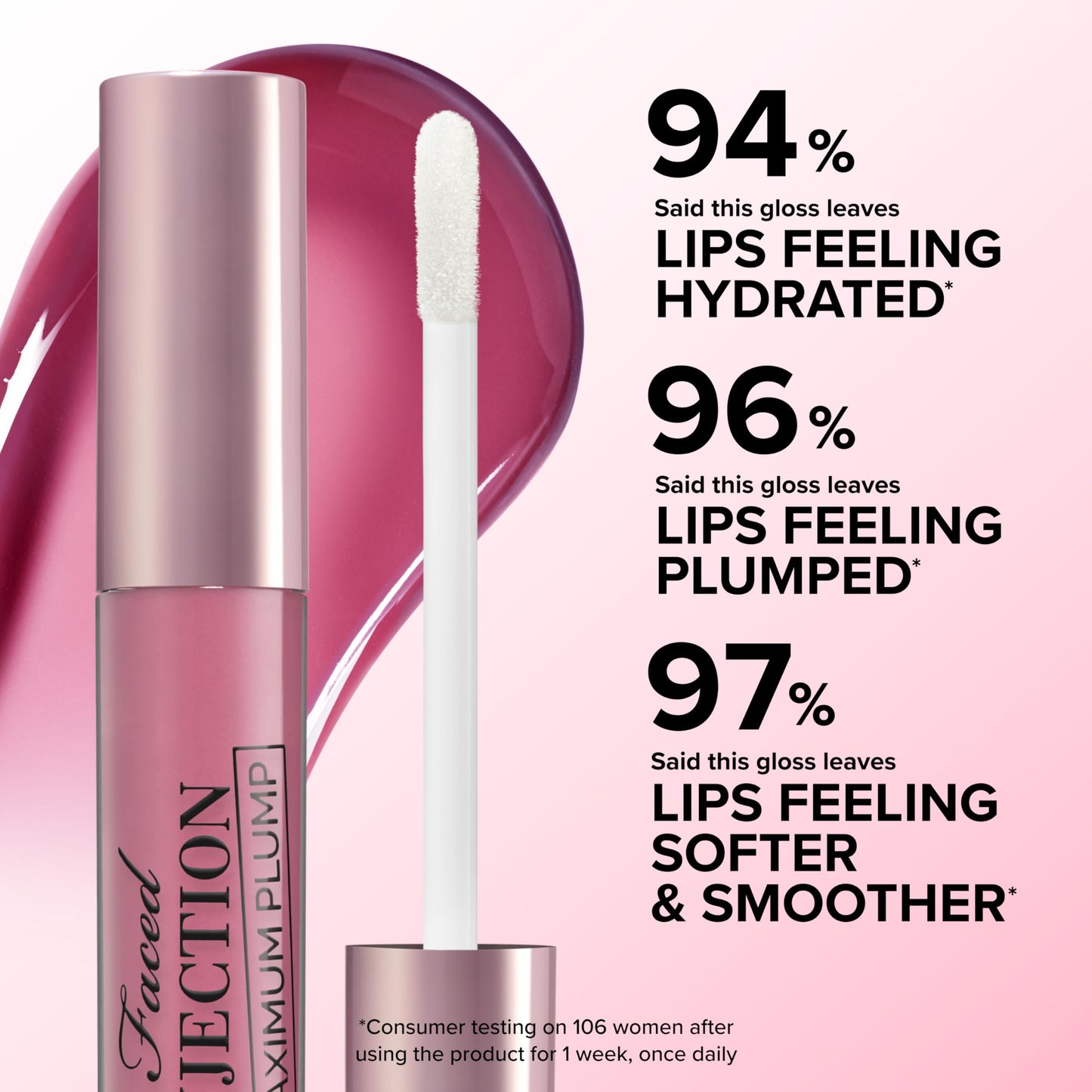 Authentic Too Faced lip gloss bottle