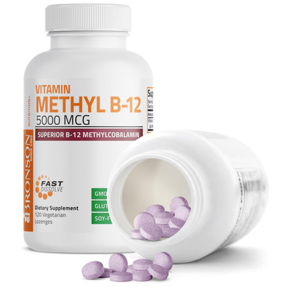 Fast dissolve cherry flavored B12 lozenges close up