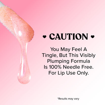 Too Faced plumping lip gloss texture swatch