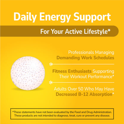 Back label of 21st Century sublingual Vitamin B12 tablets showing supplement facts and full ingredient list.