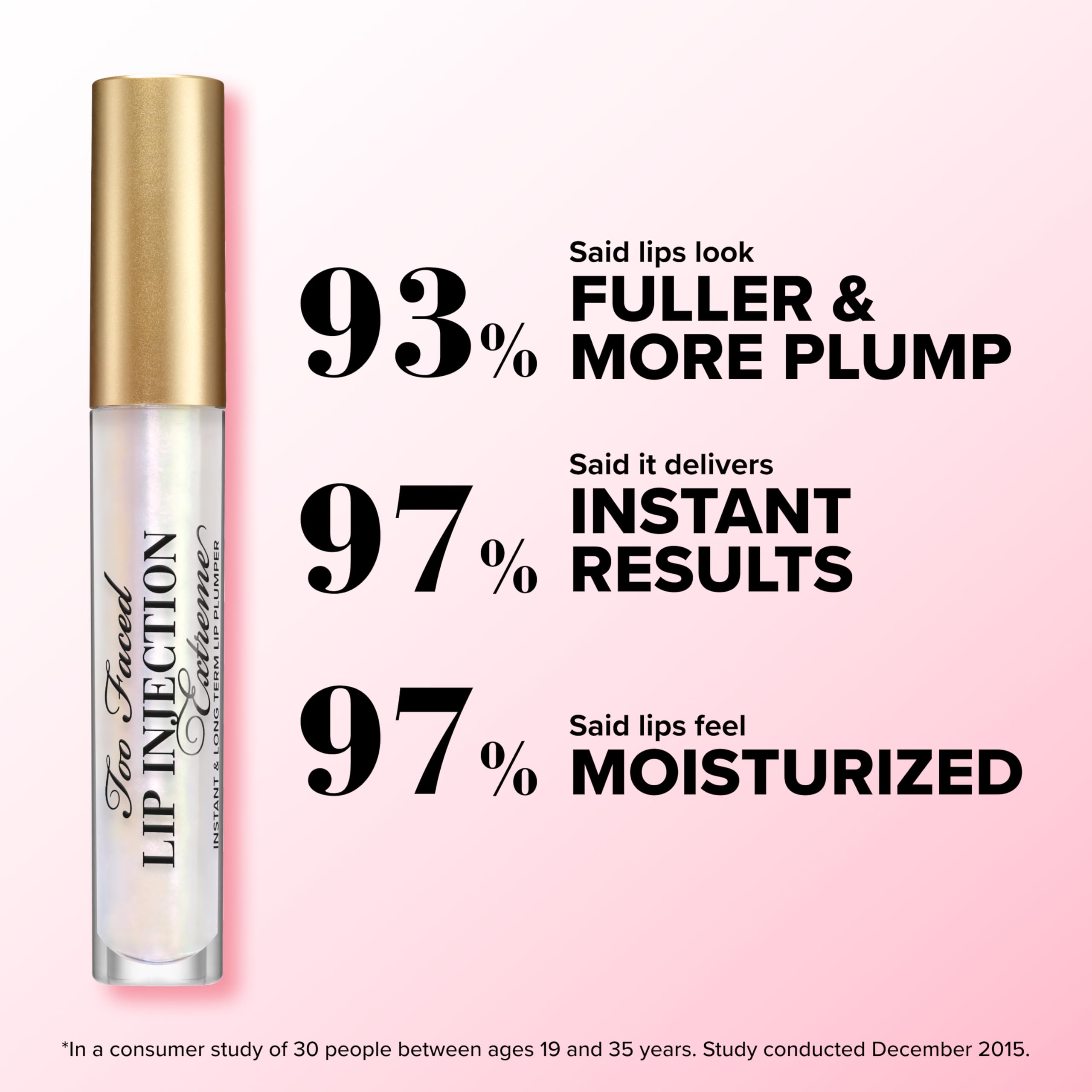 Too Faced Lip Injection Extreme applied on model lips for volume