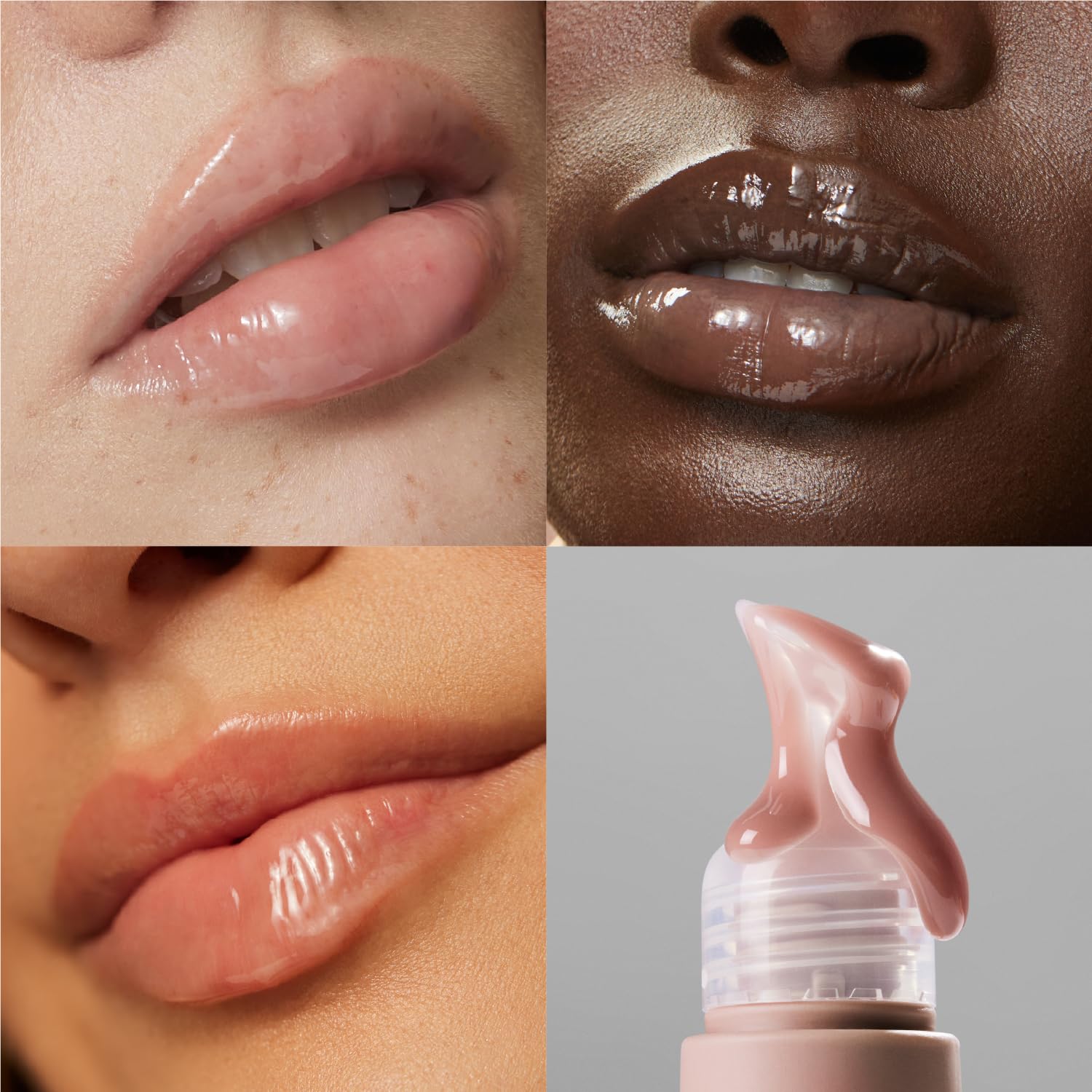The Outset Lip Oasis Dune shade swatch on skin