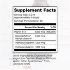 Pure Therapro Rx full spectrum triple B12 formula supplement facts label details