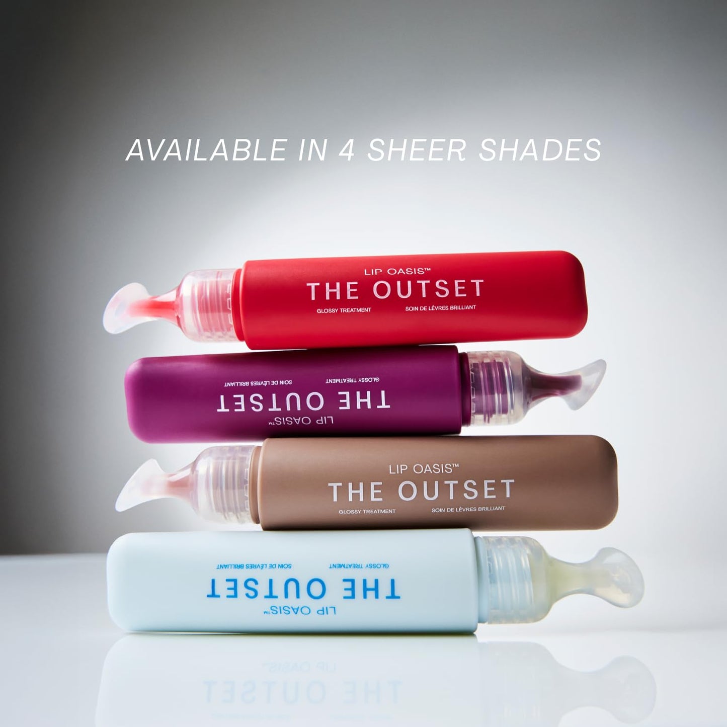 The Outset Lip Oasis glossy treatment texture shot