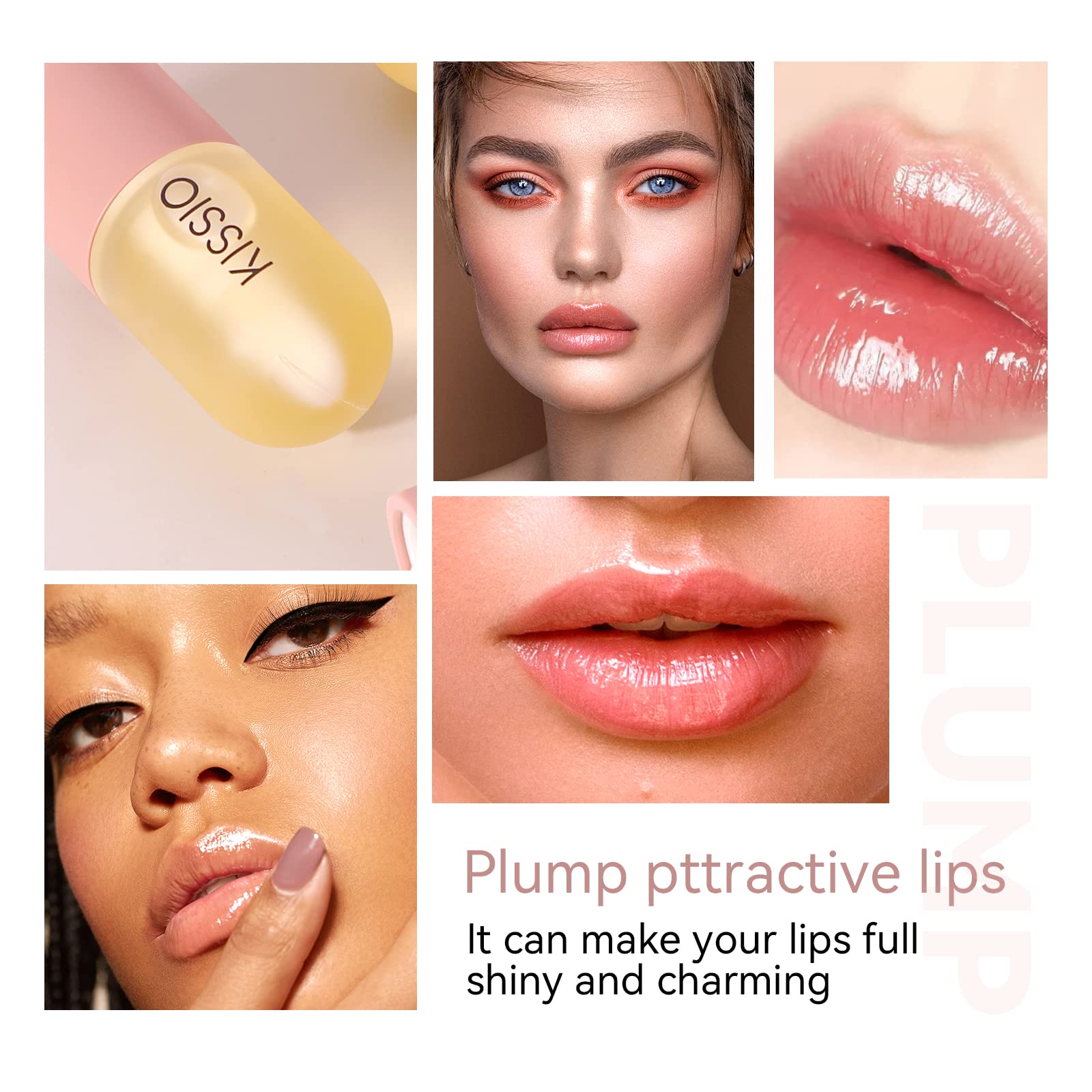 Kissio lip plumper 5.5ml tube isolated on white background