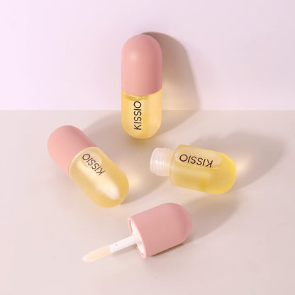 Compact travel friendly Kissio lip plumper packaging design