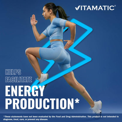 Authentic Vitamatic B-complex supplement bottle