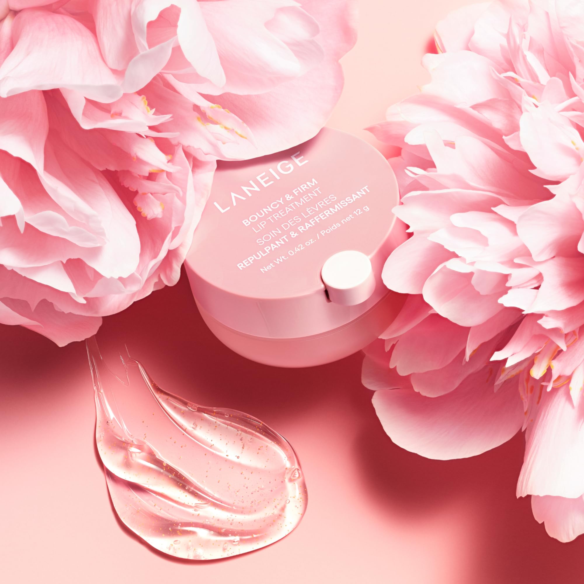 Close up of Laneige lip treatment packaging and applicator