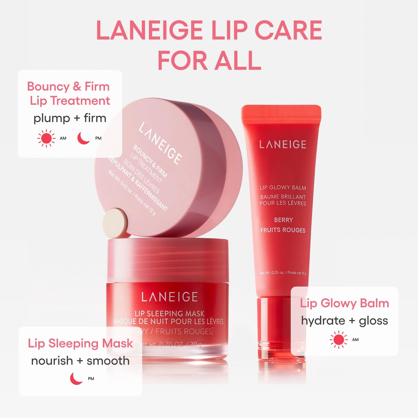 Texture swatch of Laneige collagen lip treatment