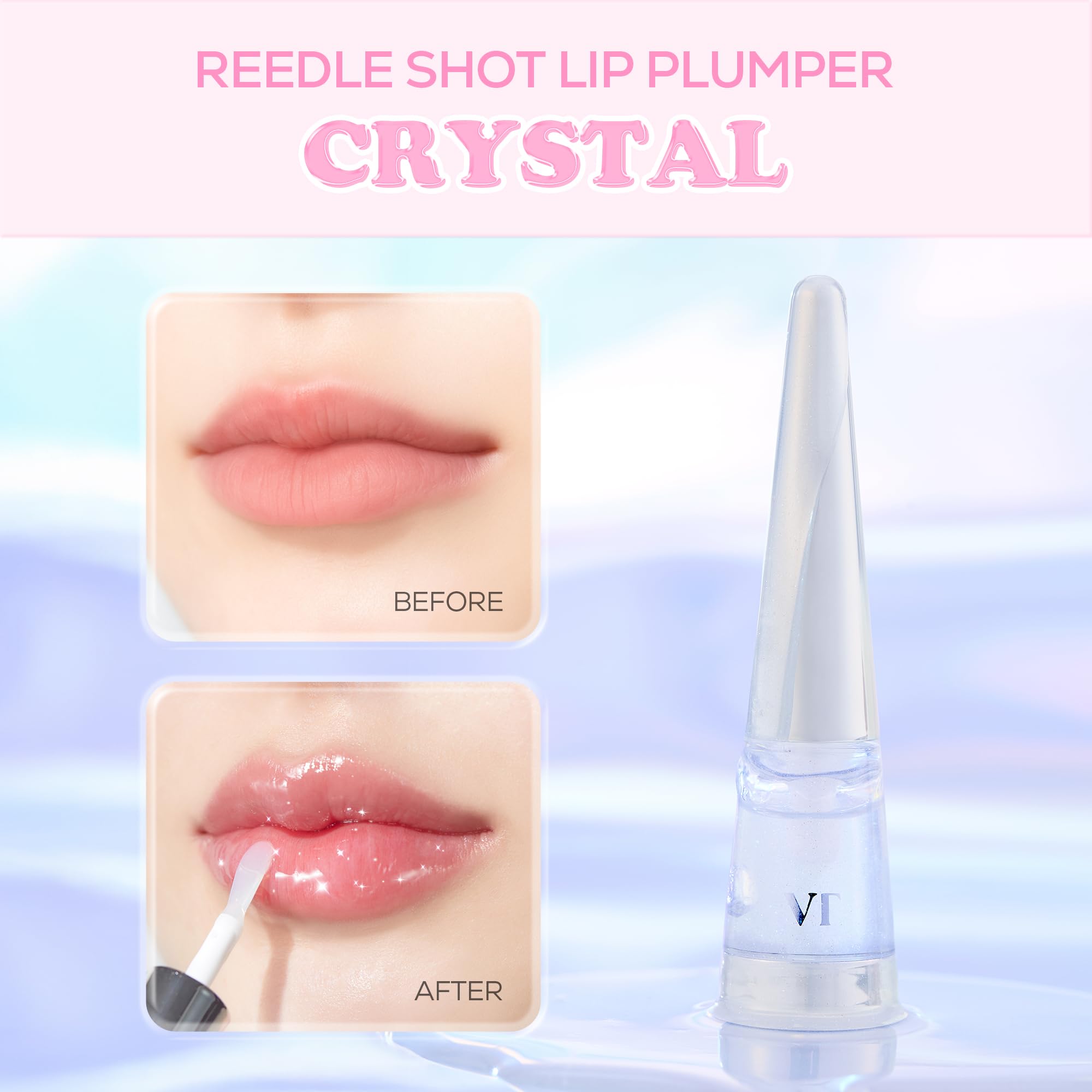 VT Cosmetics Reedle Shot Lip Plumper applicator and texture