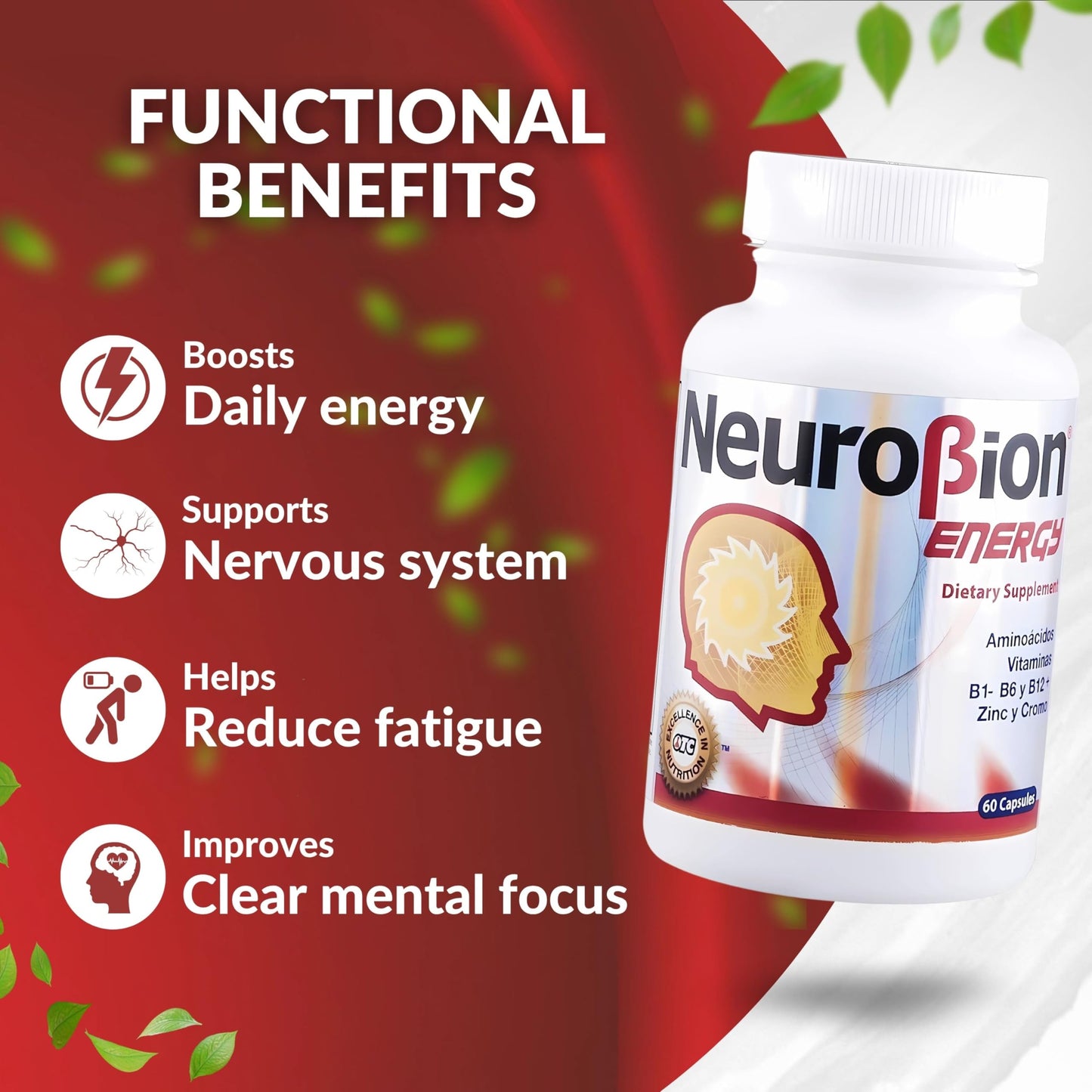 Neurobion Energy vitamin B complex capsules for fighting daily mental fatigue