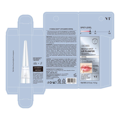 Close up of VT Cosmetics Reedle Shot Lip Plumper bottle