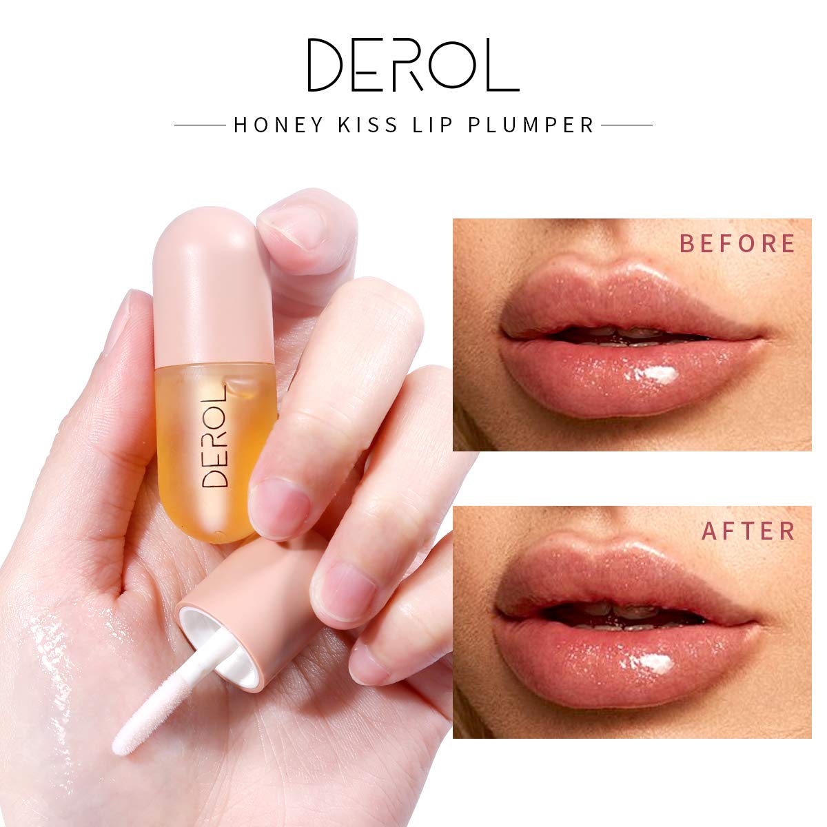 Anmansy lip plumper applicator and serum texture