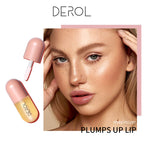 Anmansy Lip Plumper gloss layered over lipstick for high shine finish