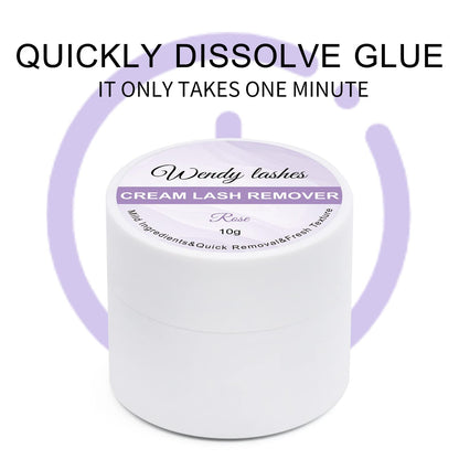 Lash extension remover with applicator brushes