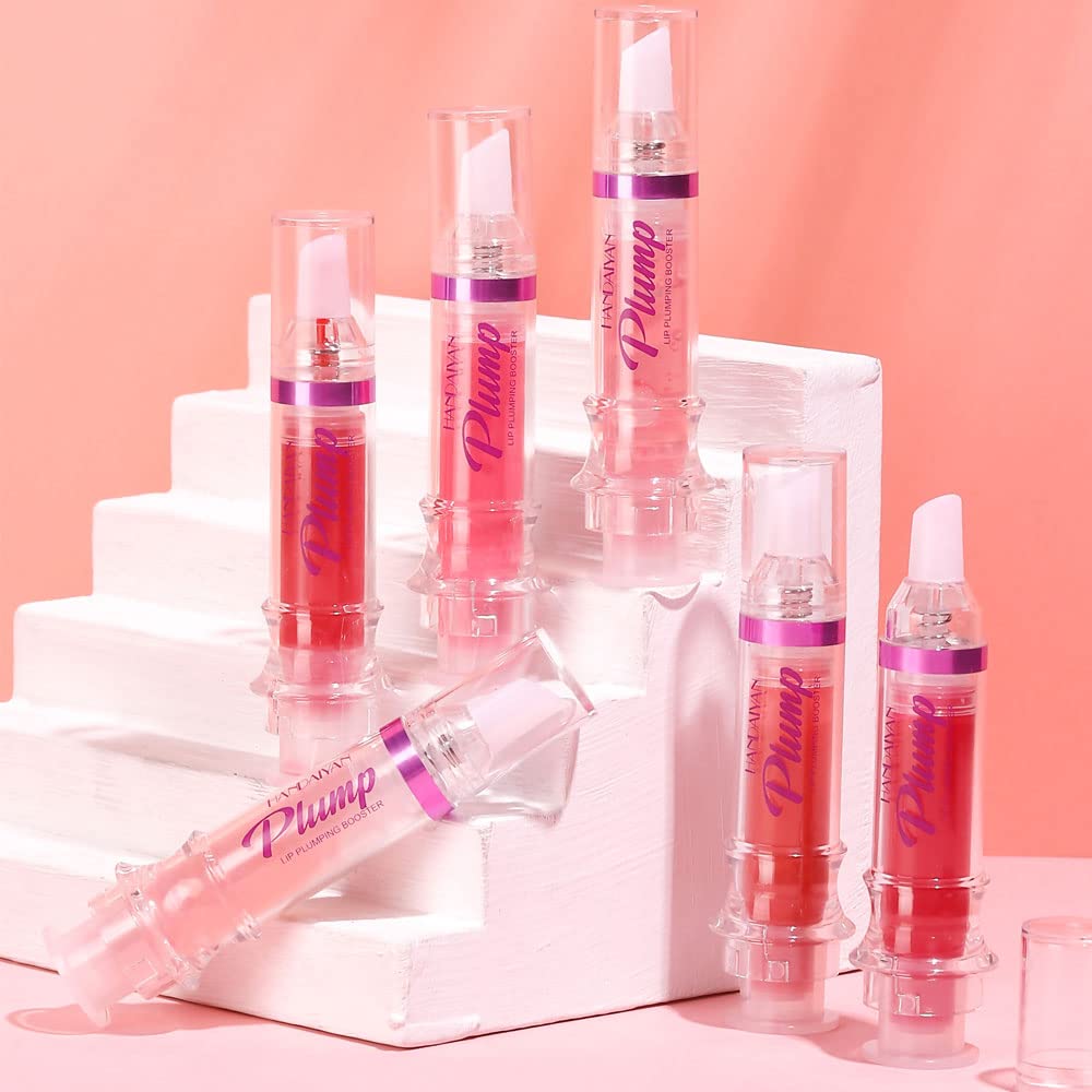Applying Baisen Diary chili lip oil for full lips