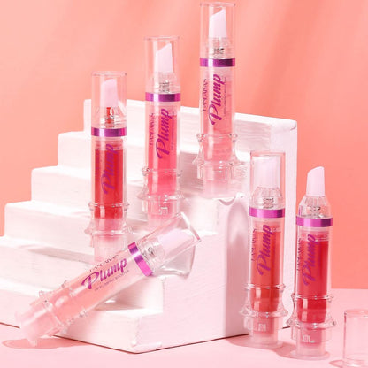 Applying Baisen Diary chili lip oil for full lips