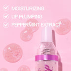Before and after effect of Baisen Diary plumping lip oil