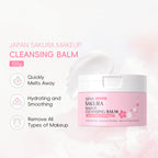 Miescher Sakura Makeup Cleansing Balm open jar showing solid pink texture.
