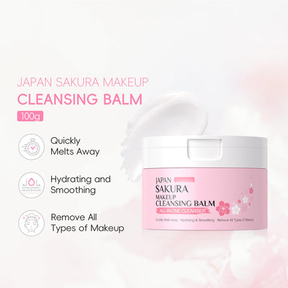 Open jar of Miescher Sakura Hydrating Cleansing Balm