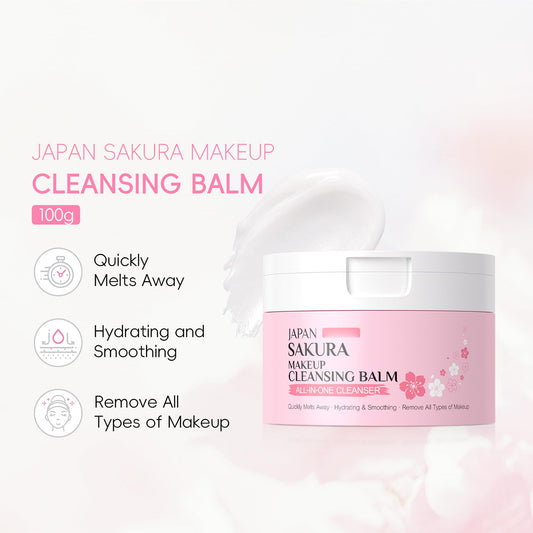Open jar of Miescher Sakura Hydrating Cleansing Balm
