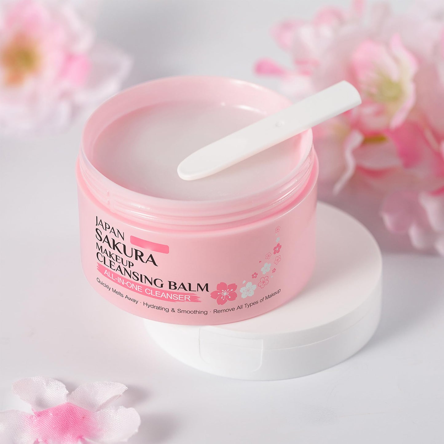 Miescher Sakura Makeup Cleansing Balm with spatula