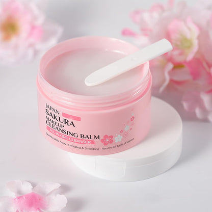 Miescher Sakura Makeup Cleansing Balm with spatula