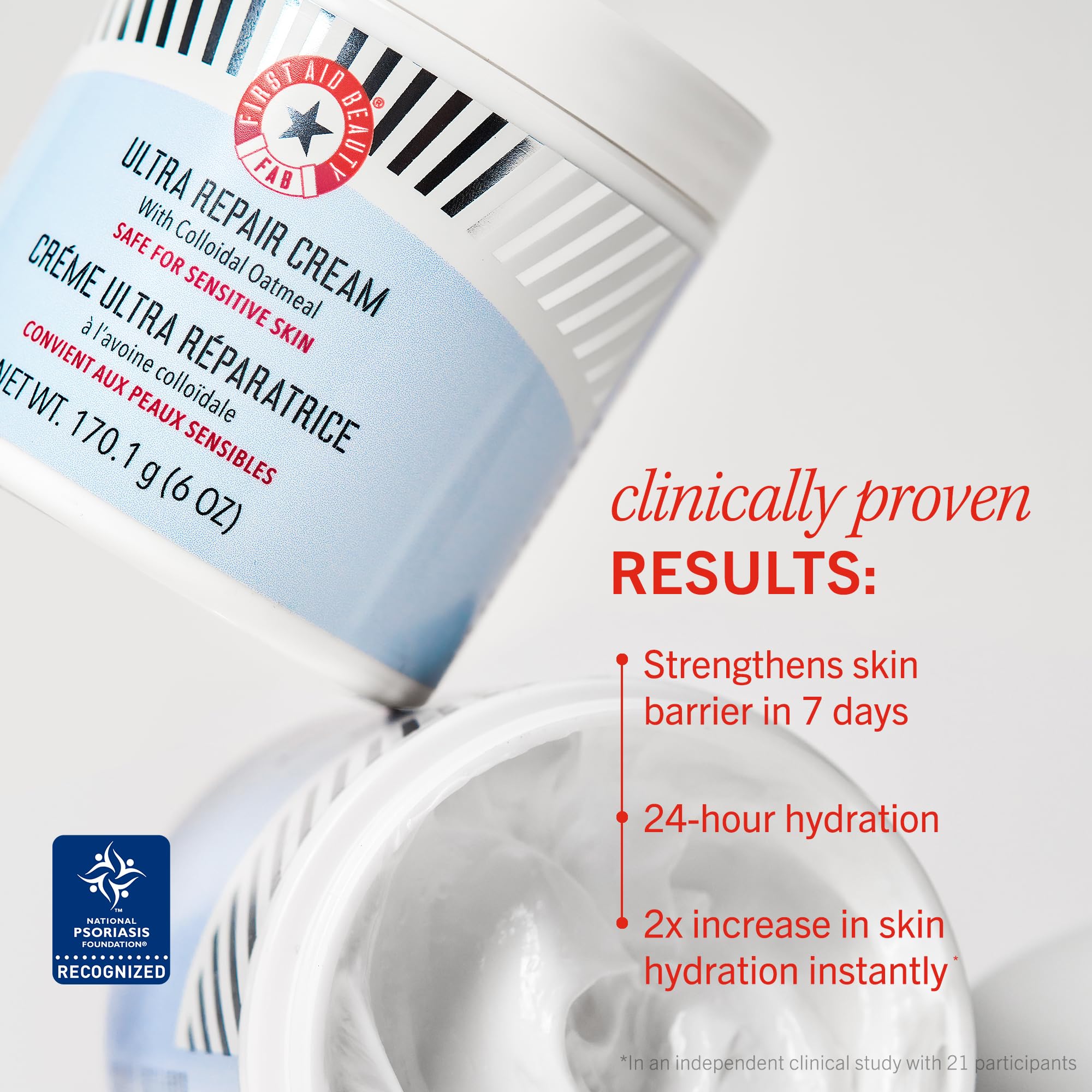 First Aid Beauty colloidal oatmeal cream product display