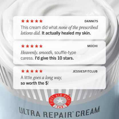 First Aid Beauty non greasy eczema relief moisturizer close up