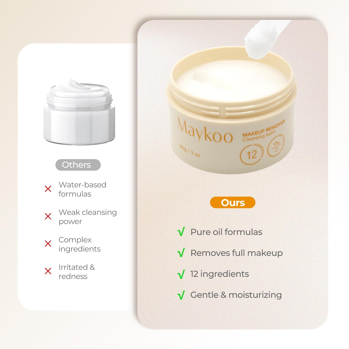 Close up of Maykoo cleansing balm label and branding