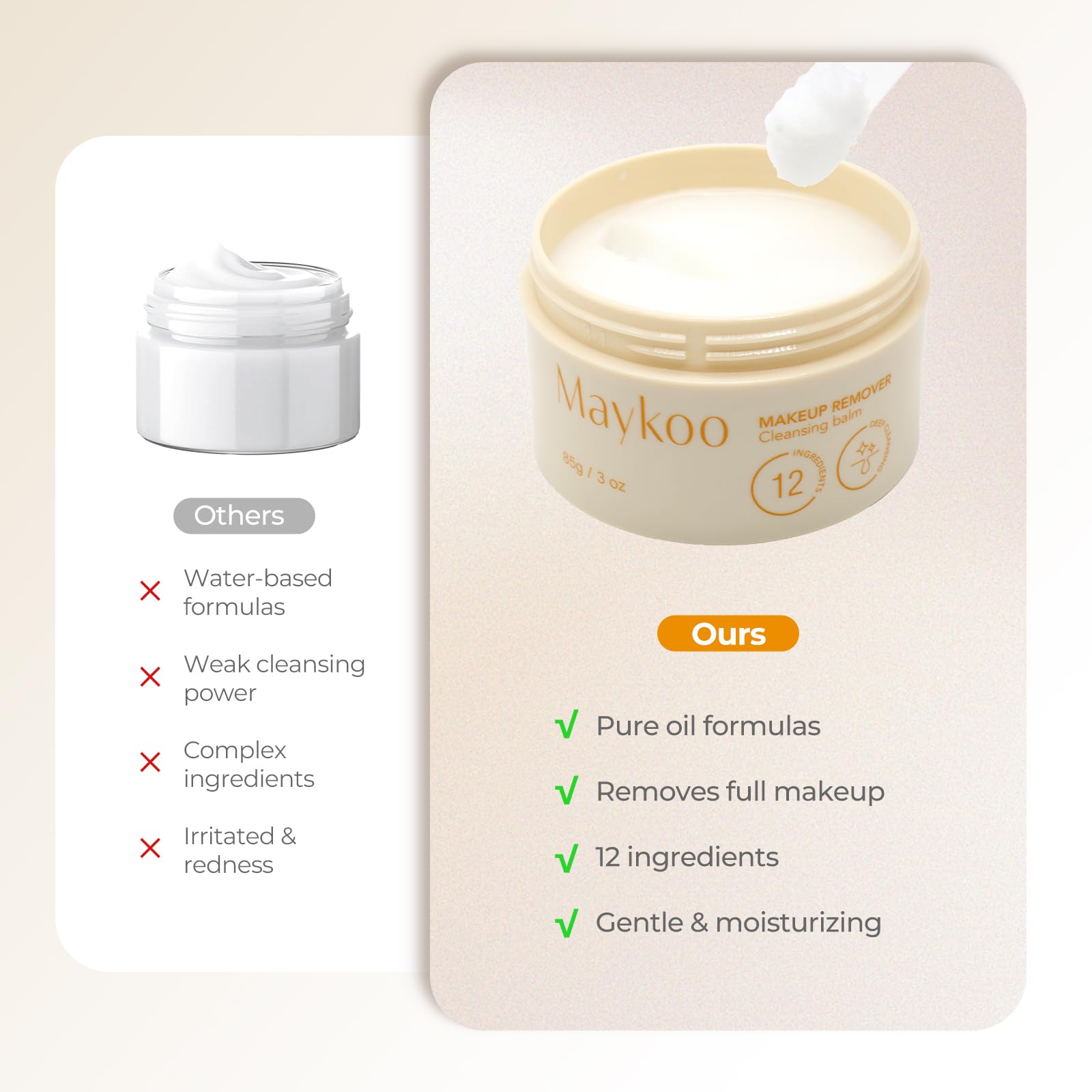 Close up of Maykoo cleansing balm label and branding