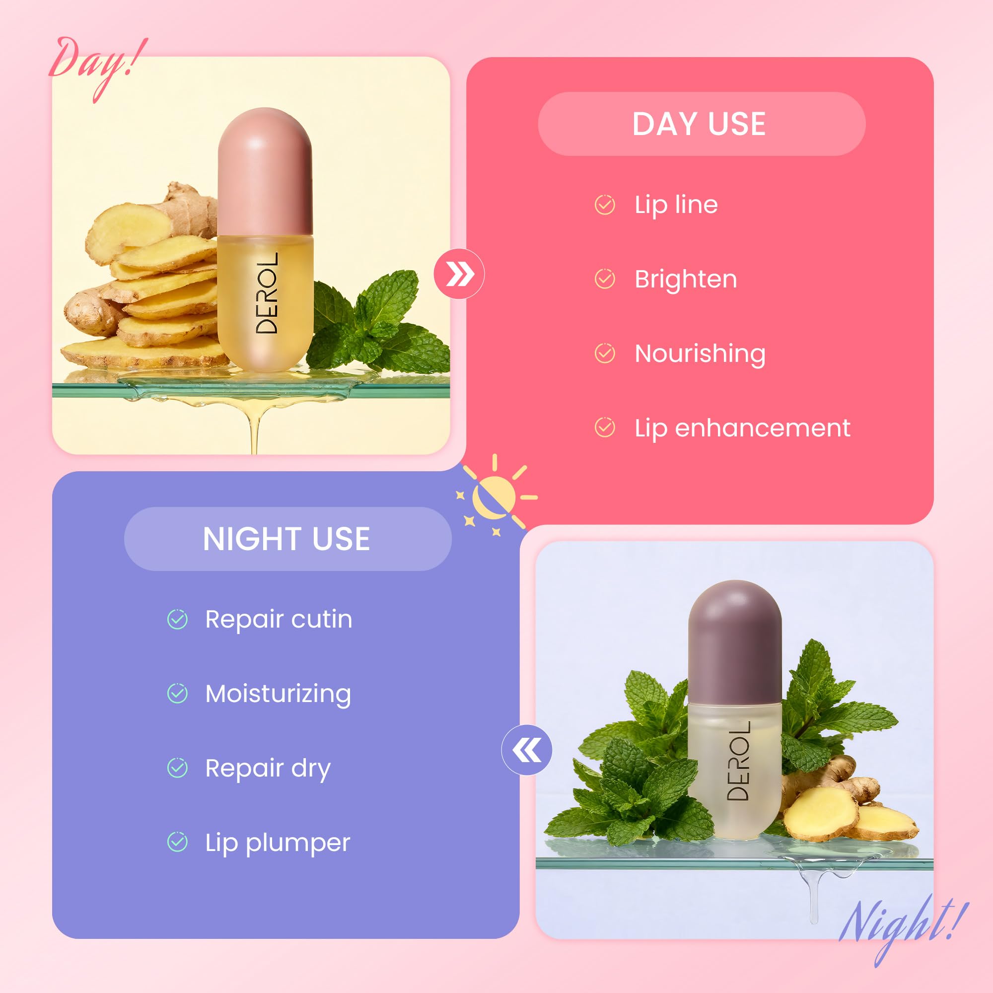 Texture and consistency of Derol lip plumping serum