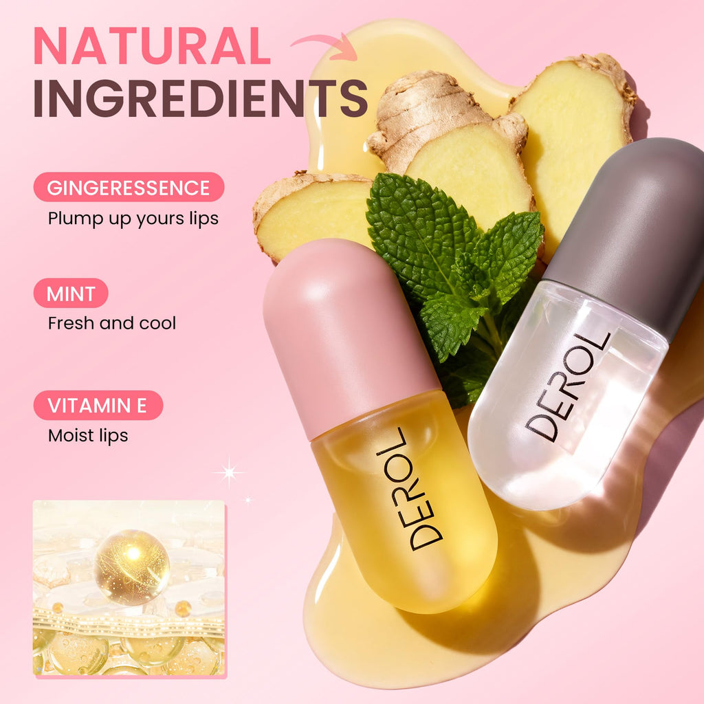 Vafee Derol Lip Plumper Set contents and 5.5 milliliter bottle size