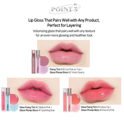 Close up of Korean vegan lip gloss finish