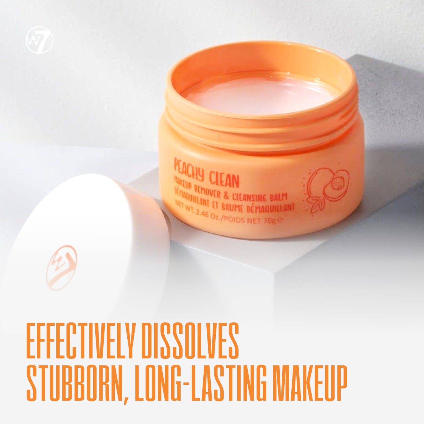 W7 Peachy Clean duo set for gentle makeup removal