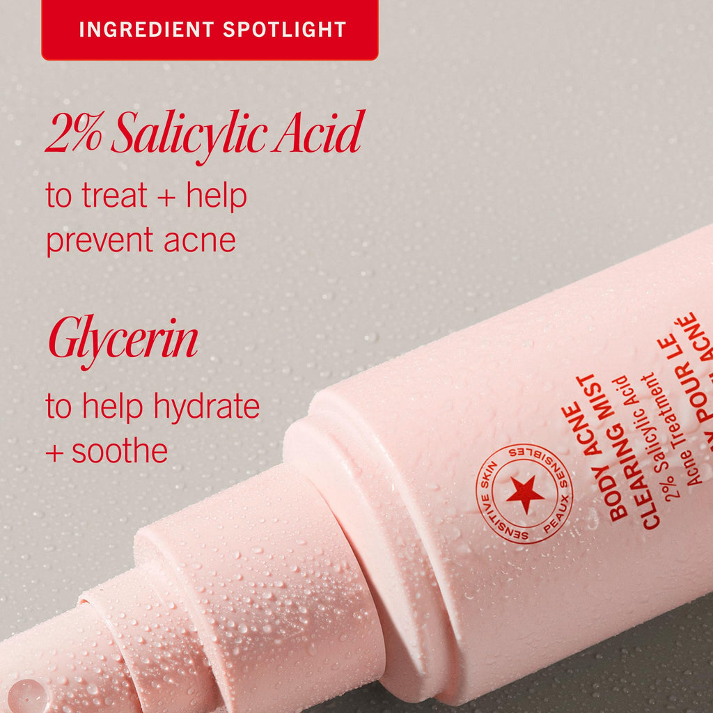 First Aid Beauty acne clearing mist packaging overview
