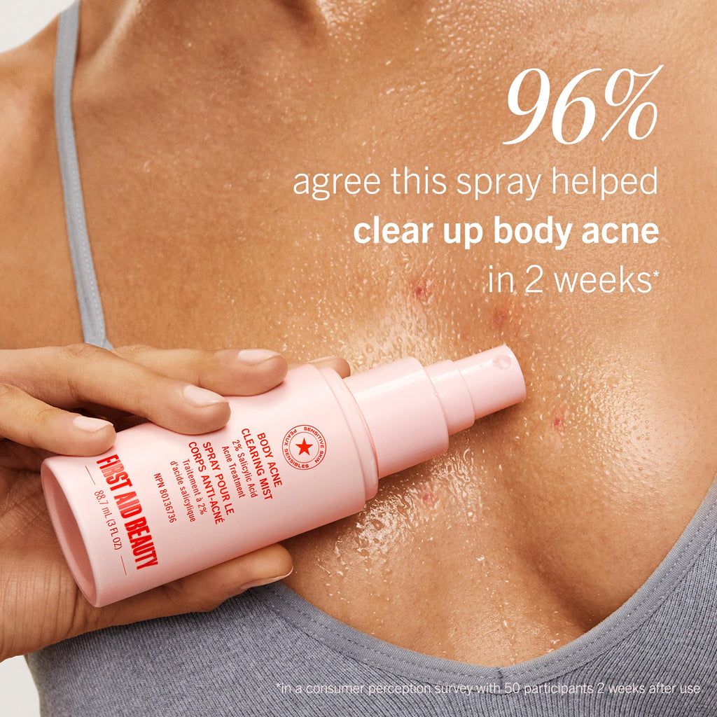 First Aid Beauty body spray lifestyle application view